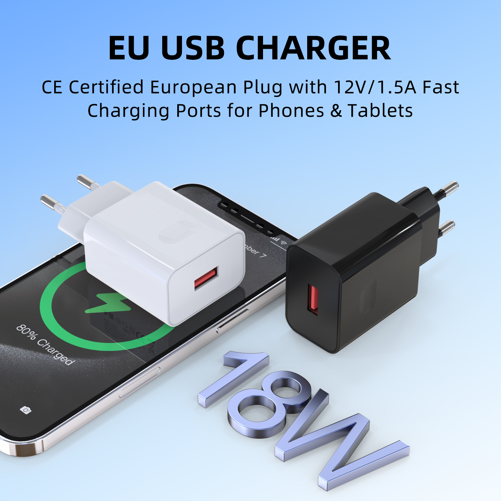 Home Office Vivo - EU 18W QC3.0 Fast USB Wall