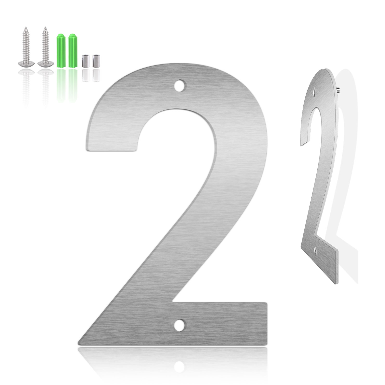 Home Office Number - Silver 304 Stainless Steel Floating House