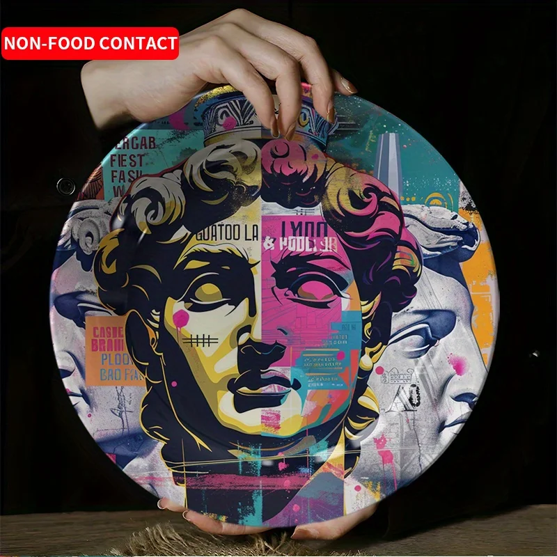 Home Office Contact - 1pc Vintage Crown Ceramic Decorative Plate