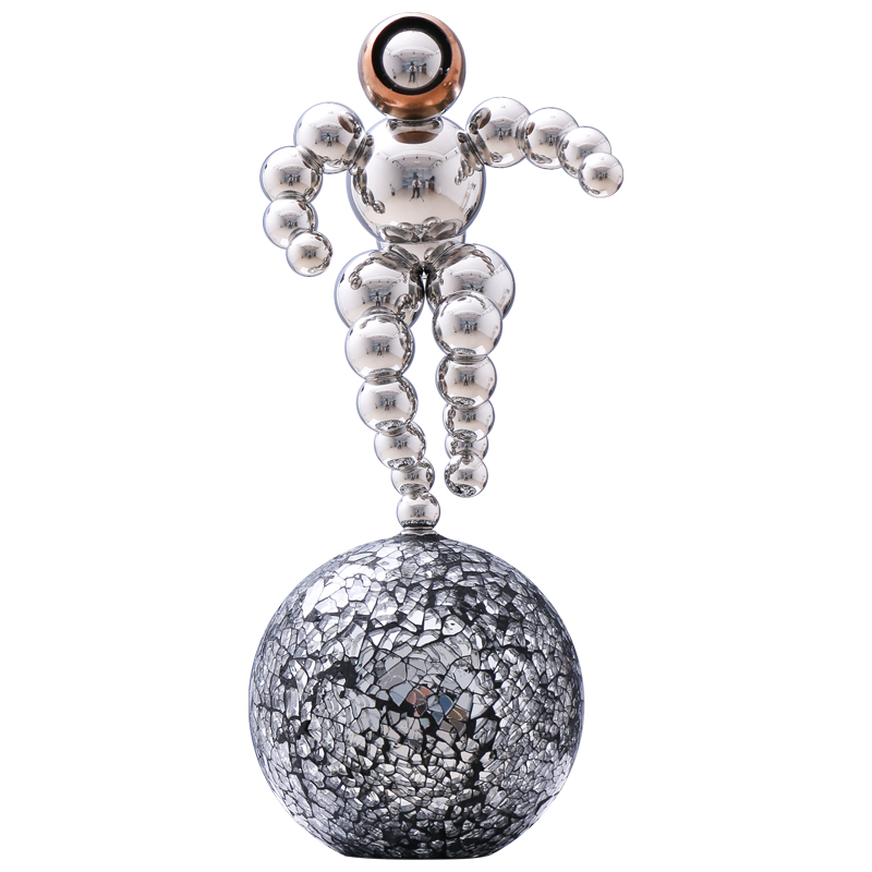 Home Office Industrial Design - za-Luxurious Stainless Steel Astronaut Sculpture Abstract