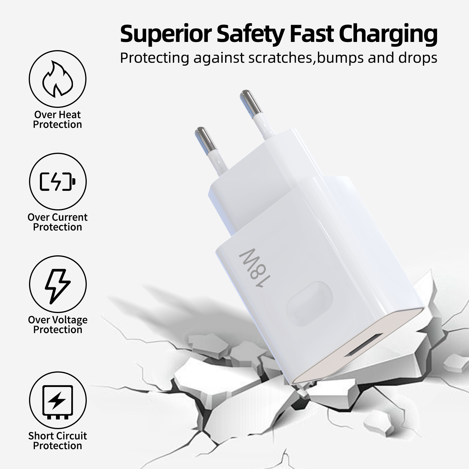 EU 18W QC3.0 Fast USB Wall Cha - Home Office Vivo 리뷰 및 가격
