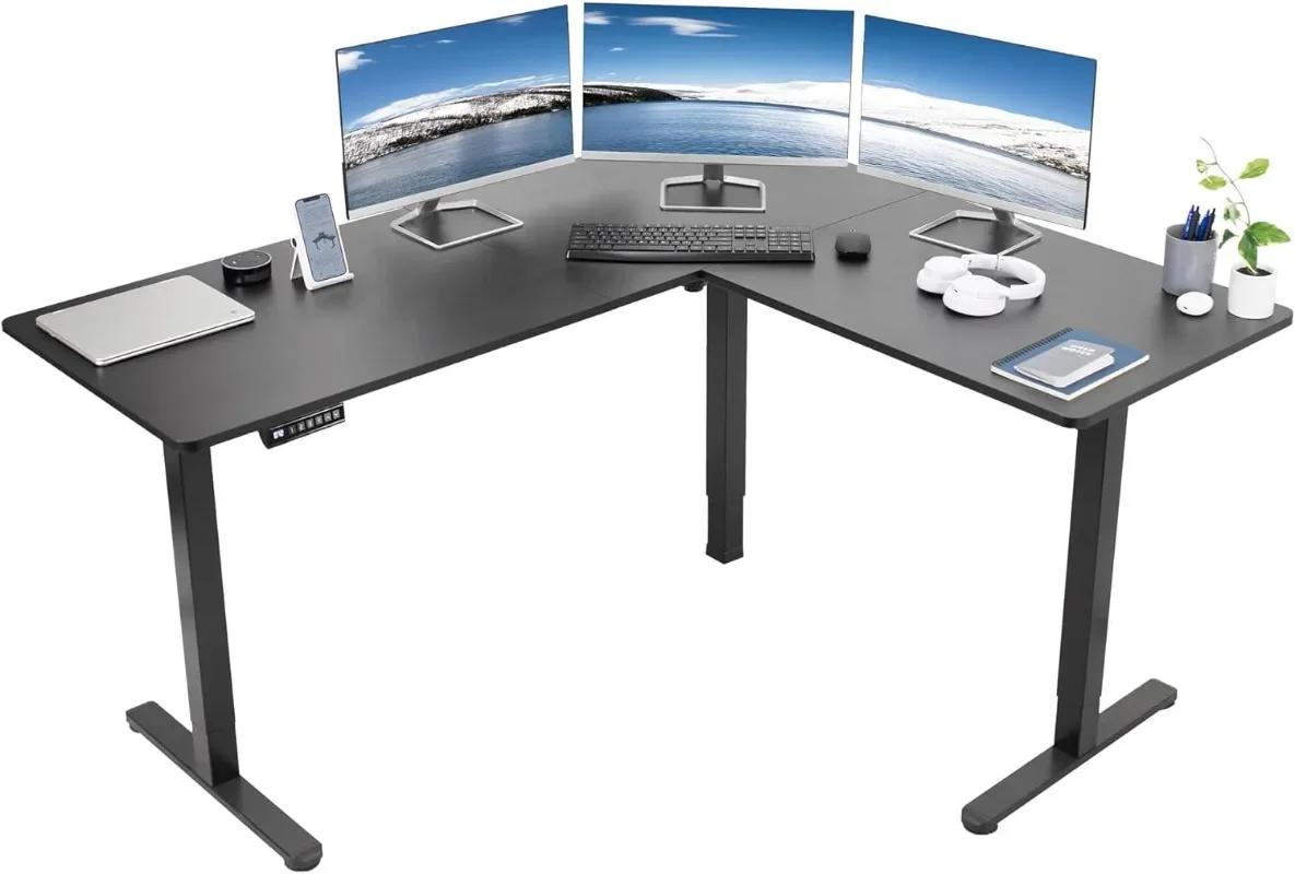 VIVO Corner Standing Desk, 63  - Home Office Vivo 리뷰 및 가격