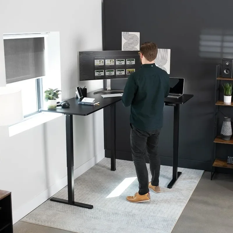 VIVO Corner Standing Desk, 63  - Home Office Vivo 리뷰 및 가격