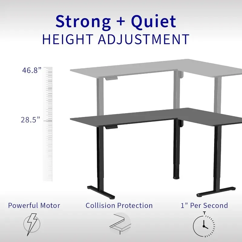 VIVO Corner Standing Desk, 63  - Home Office Vivo 리뷰 및 가격