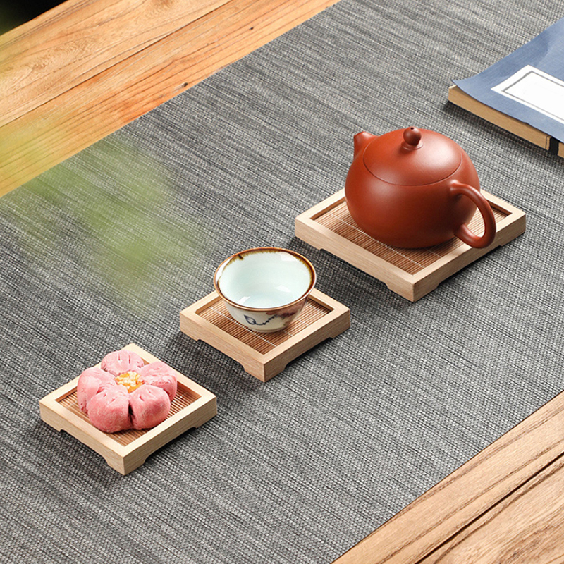 Bamboo Square Tea Coaster Heat - Desktop Organizer Bamboo 리뷰 및 가격