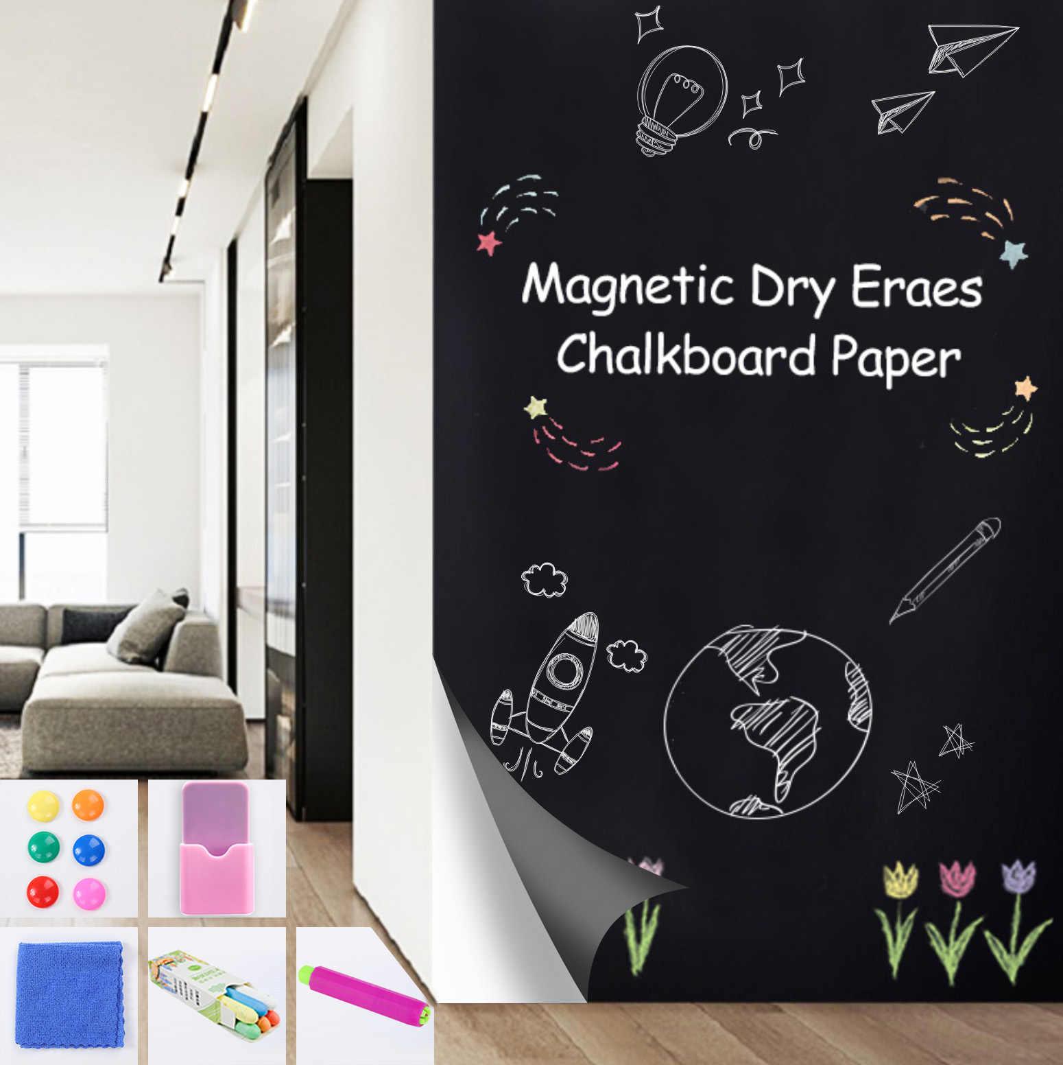 Magnetic Dry Erase Chalkboard  - Home Office Contact 리뷰 및 가격