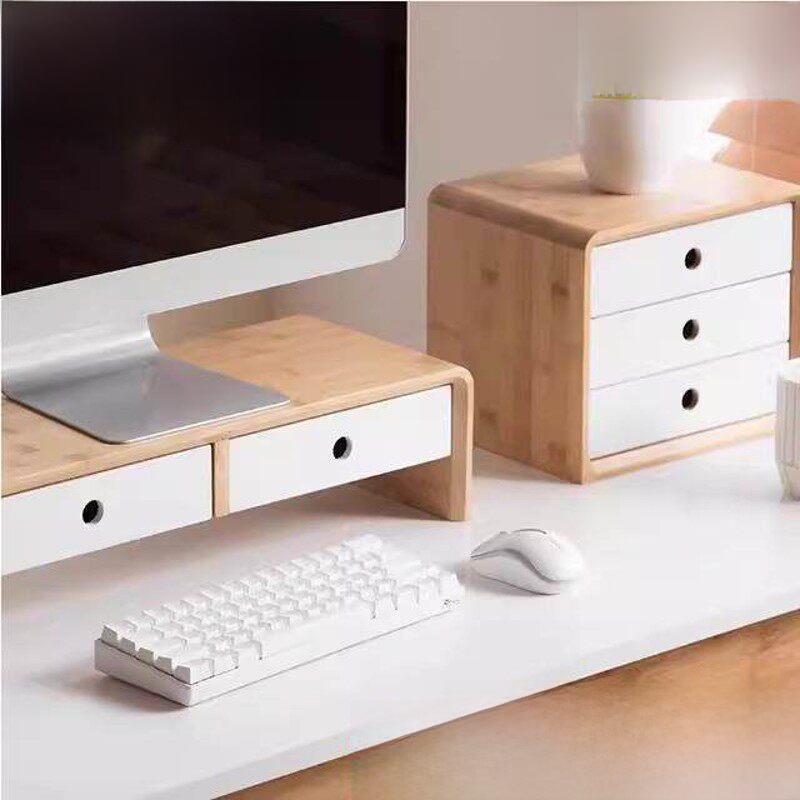Bamboo Computer Monitor Stand  - Desktop Organizer Bamboo 리뷰 및 가격