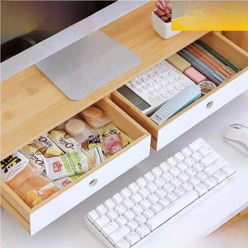 Bamboo Computer Monitor Stand  - Desktop Organizer Bamboo 리뷰 및 가격