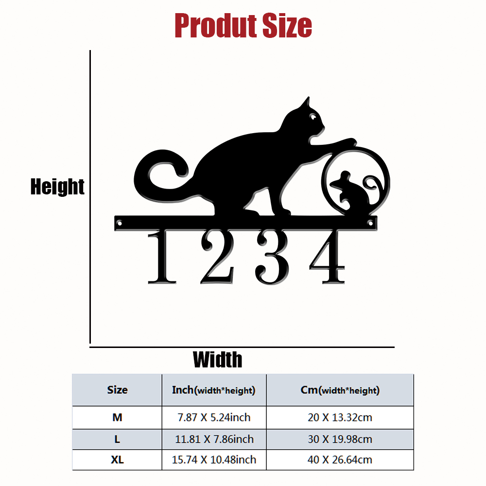 1Pc Custom cat Metal Door Stre - Home Office Number 리뷰 및 가격
