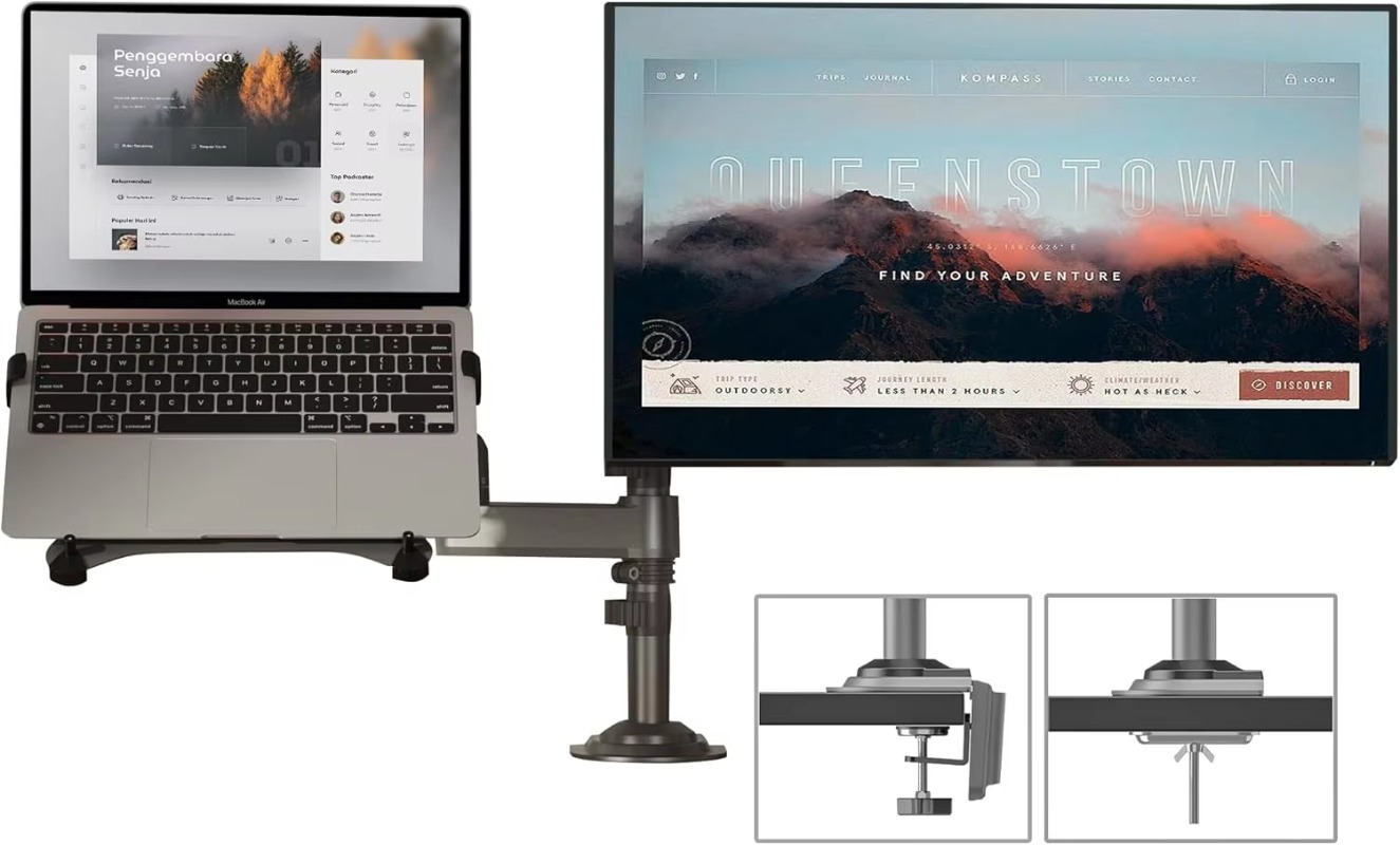 Dual Arm 2 in 1 Combo Laptop M - Monitor Arm Dual 리뷰 및 가격