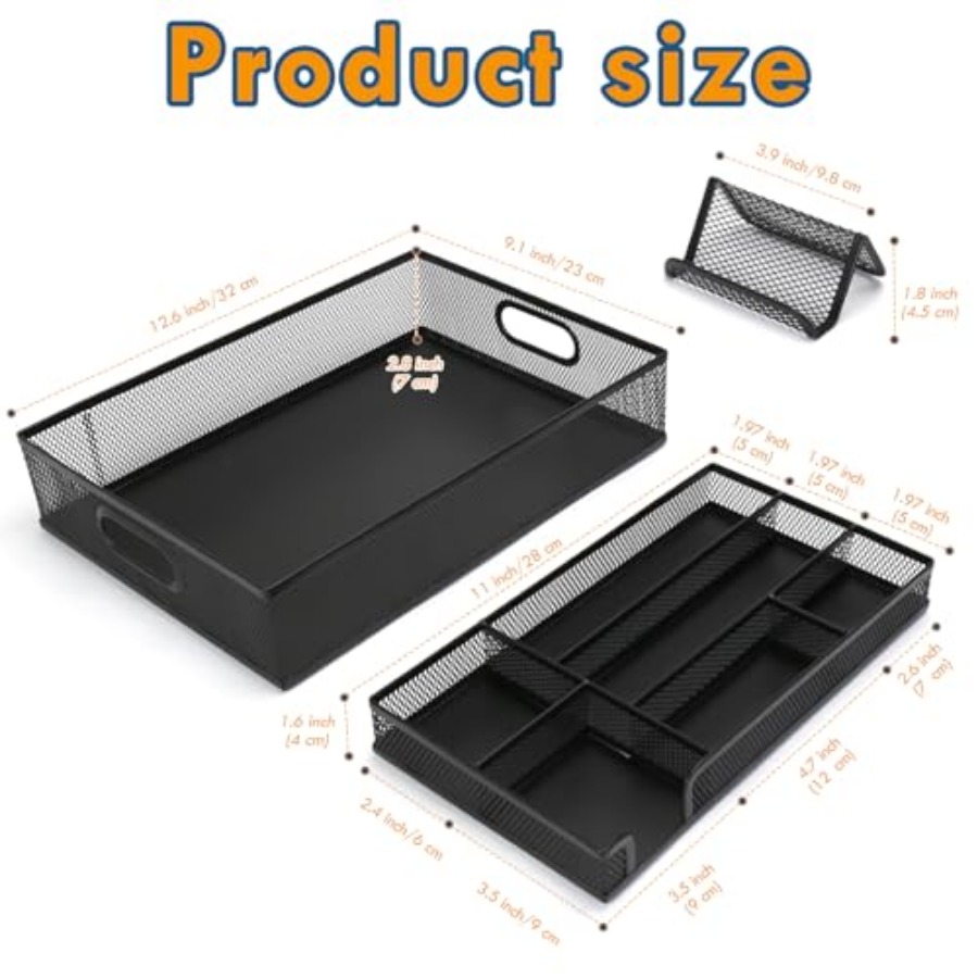 Black Metal Mesh Desk Drawer O - Desktop Organizer Bamboo 리뷰 및 가격