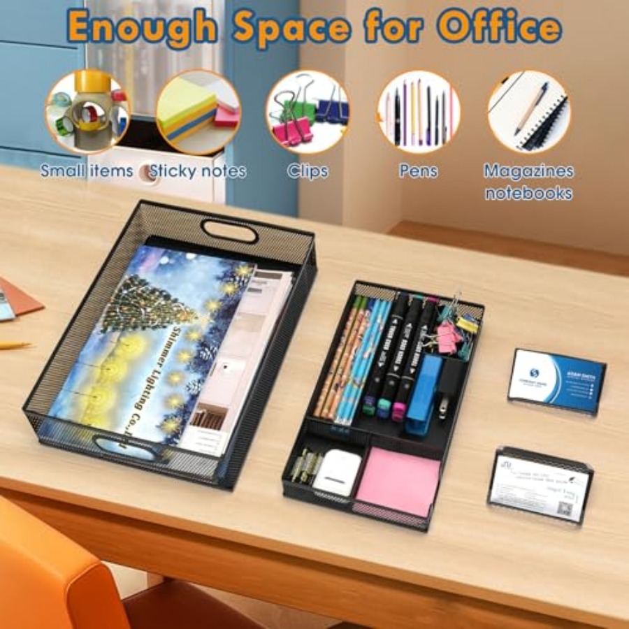 Black Metal Mesh Desk Drawer O - Desktop Organizer Bamboo 리뷰 및 가격
