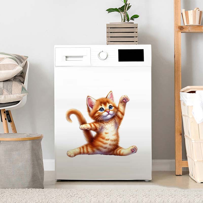 Yoga Cat  Wall Sticker Removab - Home Office Yoga Room 리뷰 및 가격