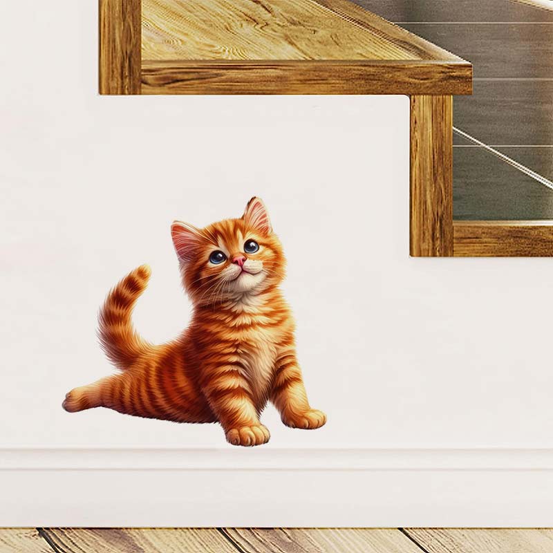 Yoga Cat  Wall Sticker Removab - Home Office Yoga Room 리뷰 및 가격