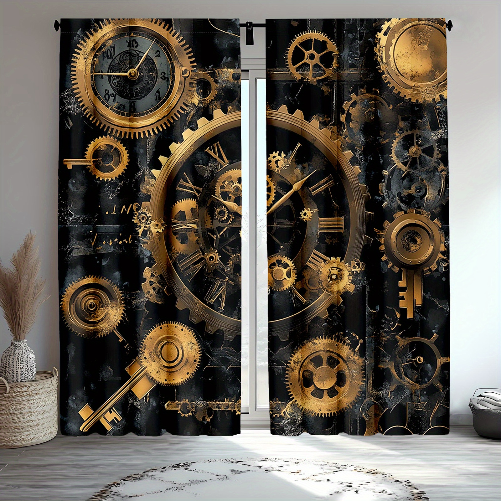2pcs Steampunk Vintage Art Cur - Home Office Industrial Design 리뷰 및 가격