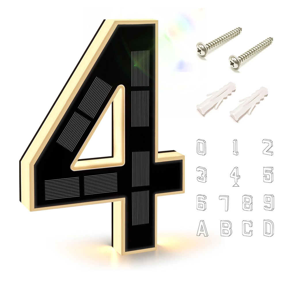 23cm Solar Lighted House Numbe - Home Office Number 리뷰 및 가격