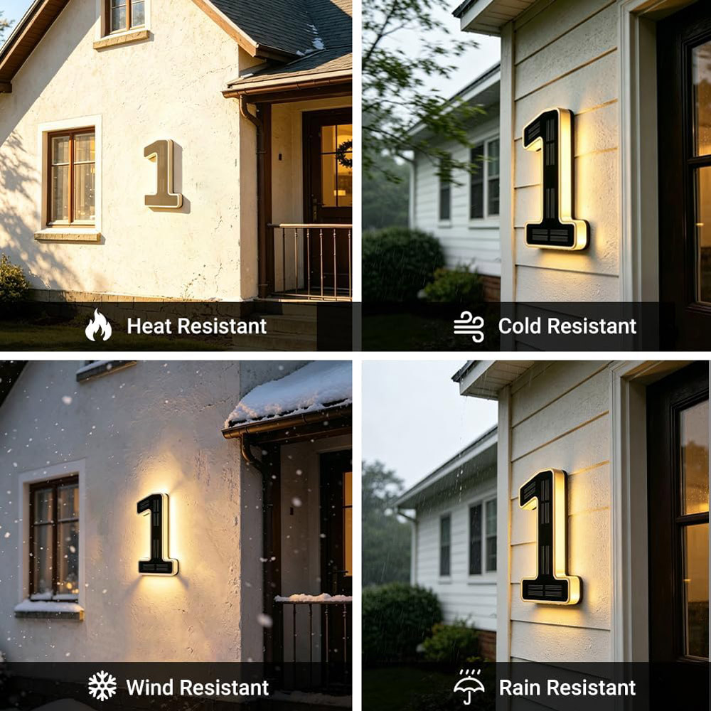 23cm Solar Lighted House Numbe - Home Office Number 리뷰 및 가격