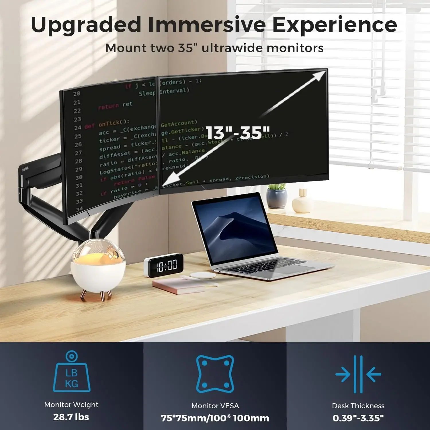 Curved Monitor Mount Dual Moni - Monitor Arm Dual 리뷰 및 가격