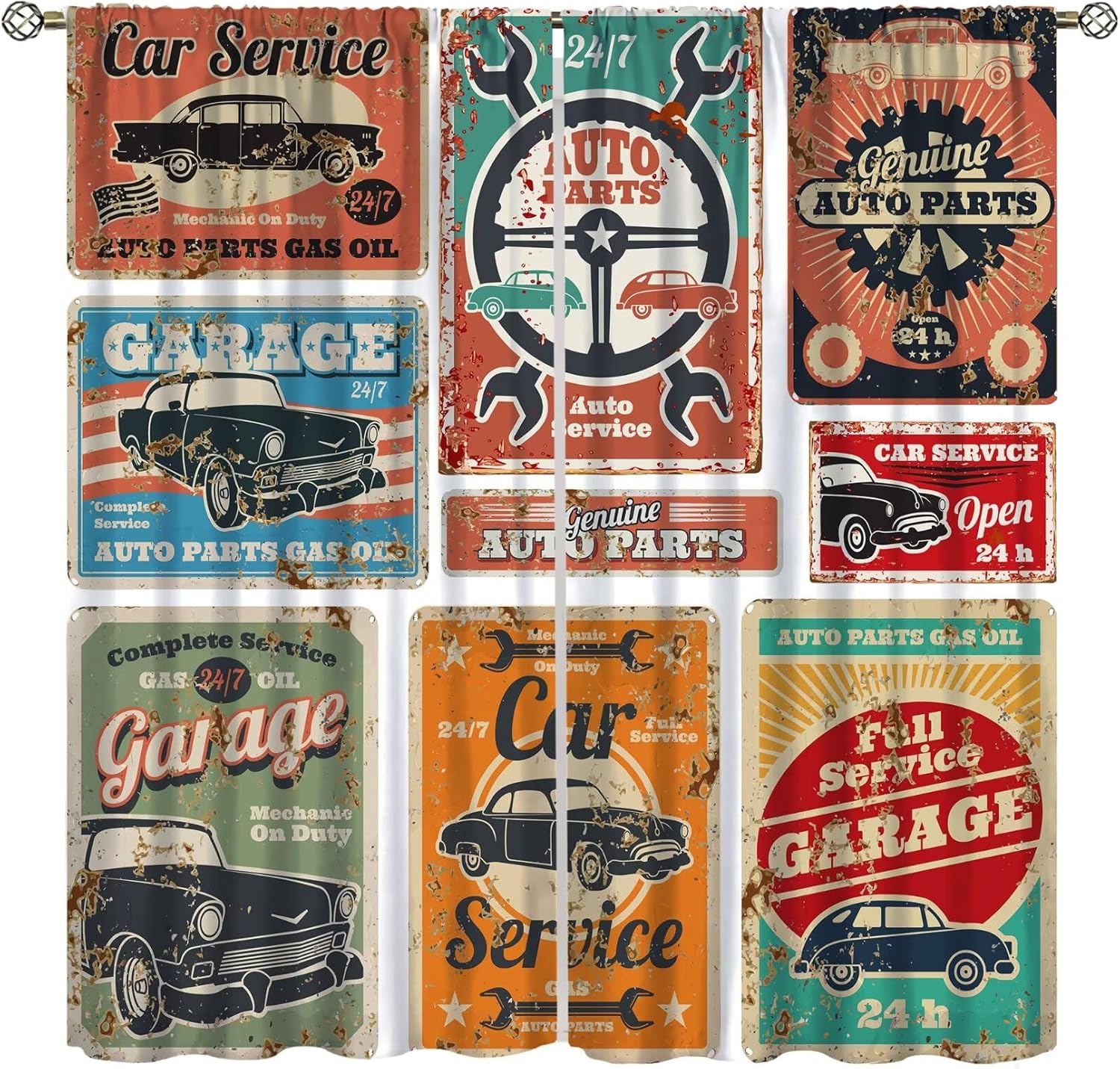 Garage Curtains, Vintage Man D - Home Office Shed 리뷰 및 가격