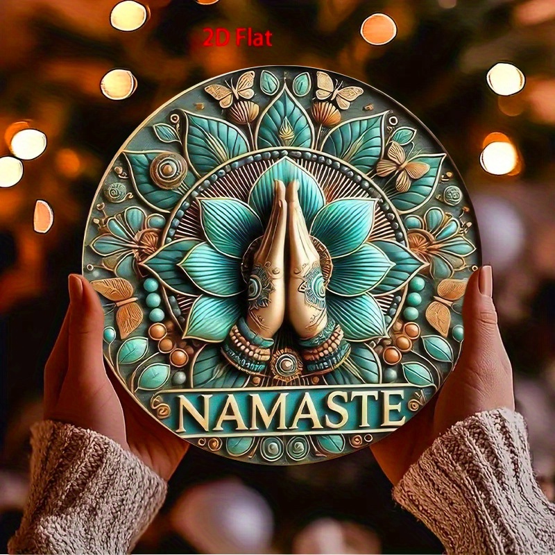 HD Tin Sign, Namaste Lotus Pra - Home Office Yoga Room 리뷰 및 가격