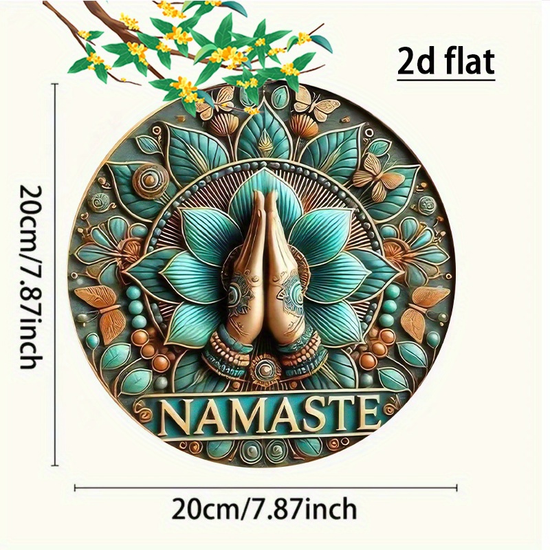 HD Tin Sign, Namaste Lotus Pra - Home Office Yoga Room 리뷰 및 가격