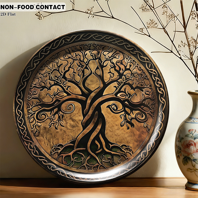 1pc Round Ceramic Wall Plate w - Home Office Contact 리뷰 및 가격