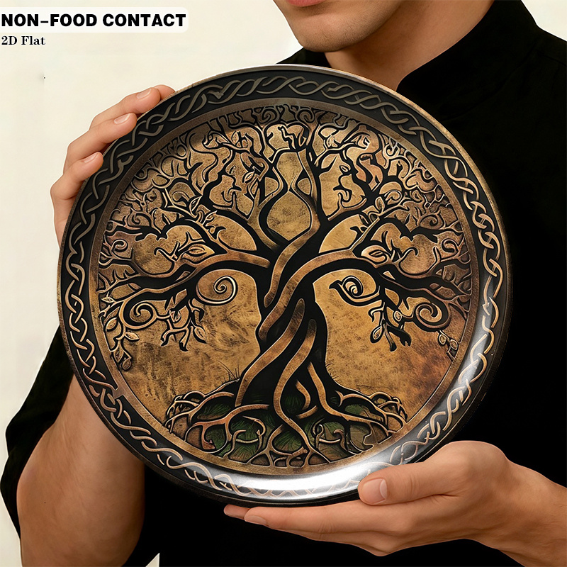 1pc Round Ceramic Wall Plate w - Home Office Contact 리뷰 및 가격
