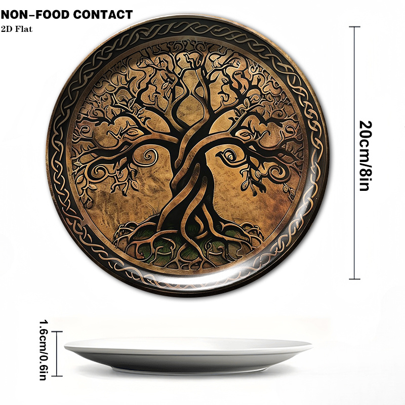 1pc Round Ceramic Wall Plate w - Home Office Contact 리뷰 및 가격