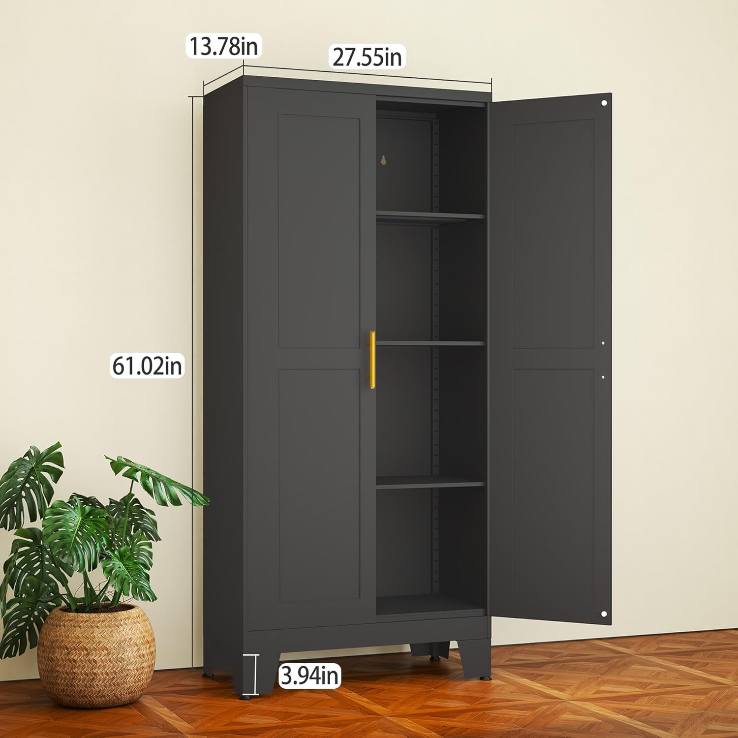 Black Metal Storage Cabinet, 6 - Home Office Shed 리뷰 및 가격