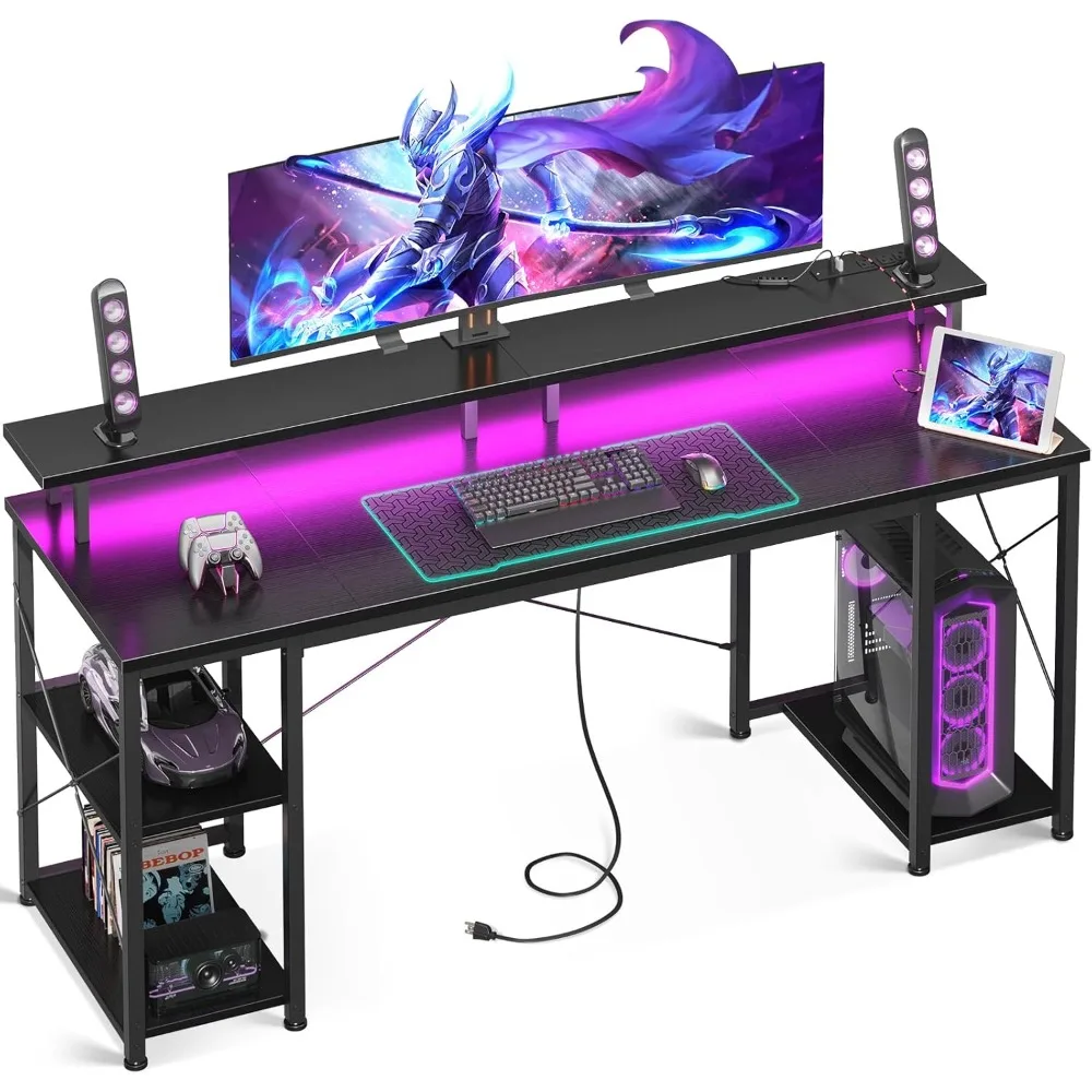 63 inch computer desk with pow - Home Office Shed 리뷰 및 가격