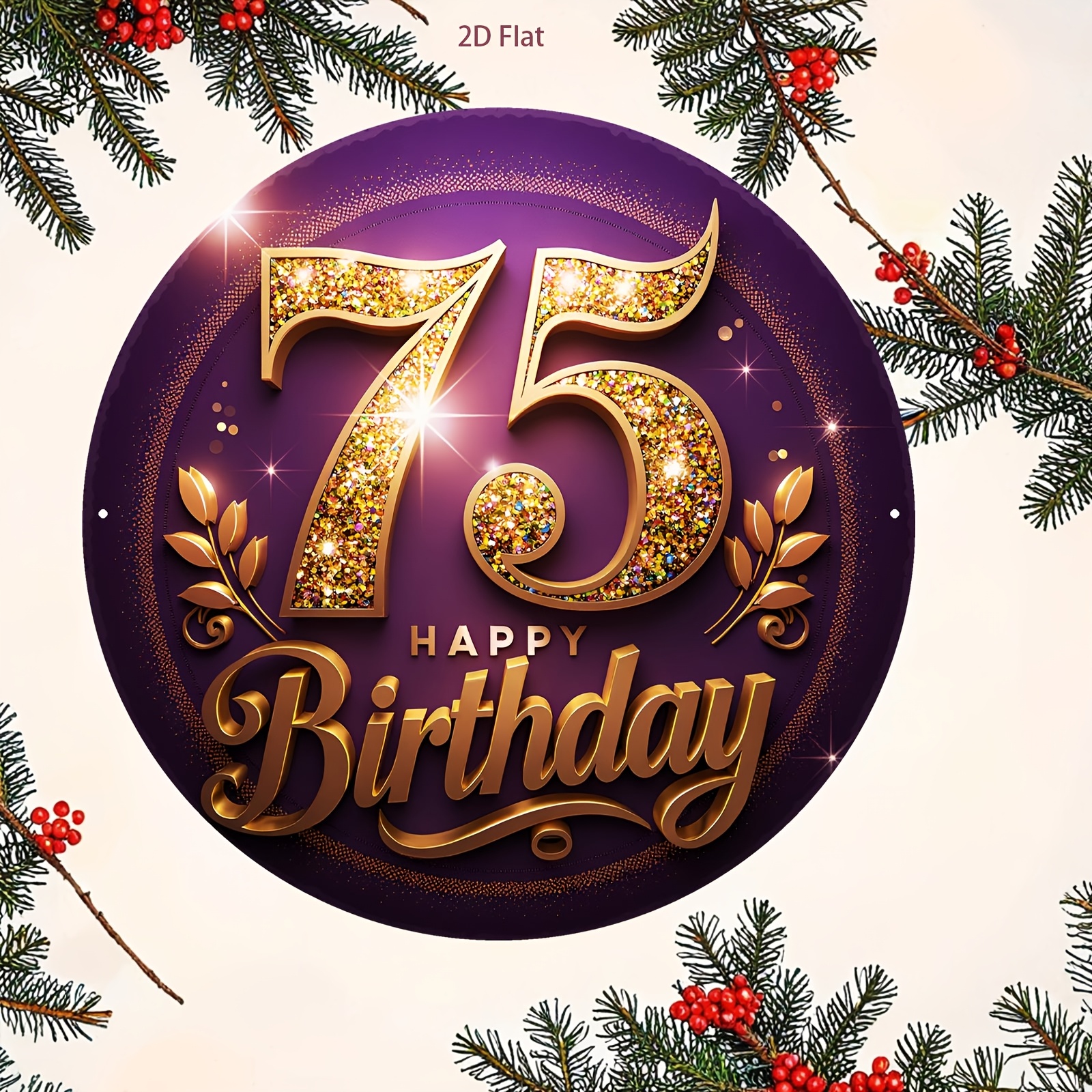 2D Flat, 1pc 75th Birthday Num - Home Office Number 리뷰 및 가격