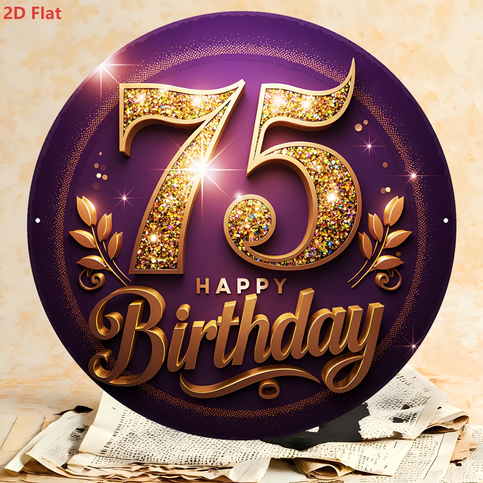 2D Flat, 1pc 75th Birthday Num - Home Office Number 리뷰 및 가격