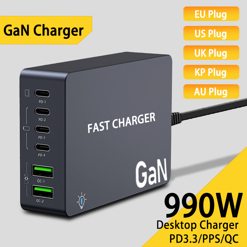 990W GaN Desktop Charger 6-Por - Home Office Vivo 리뷰 및 가격