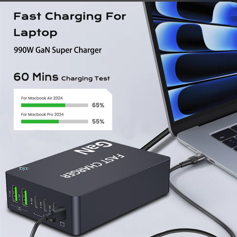 990W GaN Desktop Charger 6-Por - Home Office Vivo 리뷰 및 가격